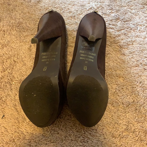 USED women’s brown open toe heels size 9 - Picture 2 of 3